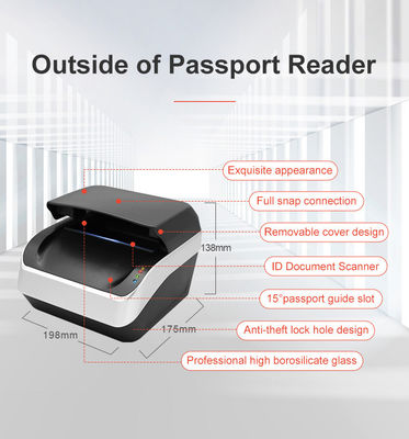 OCR パスポート スキャナー Sinocecu QR1000 I オート検出とスキャンサポート ICAO ドック 9303